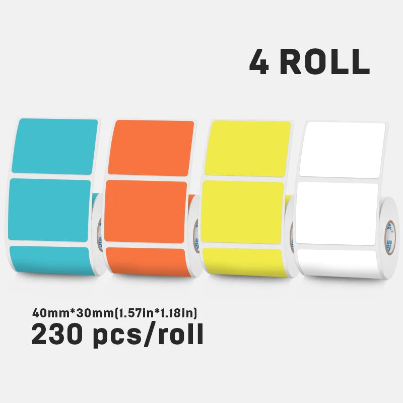 Colorful Label Thermal Paper Sticker For SINMARK Portable Printer P15 Waterproof Self-Adhesive Label Paper