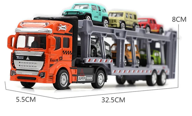 1: 48 alloy double-layer transport vehicle model,simulation sports car off-road vehicle toy,engineering transport vehicle toy