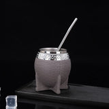 Creative Double Wall 260ml Stainless Steel Yerba Mate Tea Cup Tumbler Beer Pint Coffee Mug Gifts For Friend No Straw