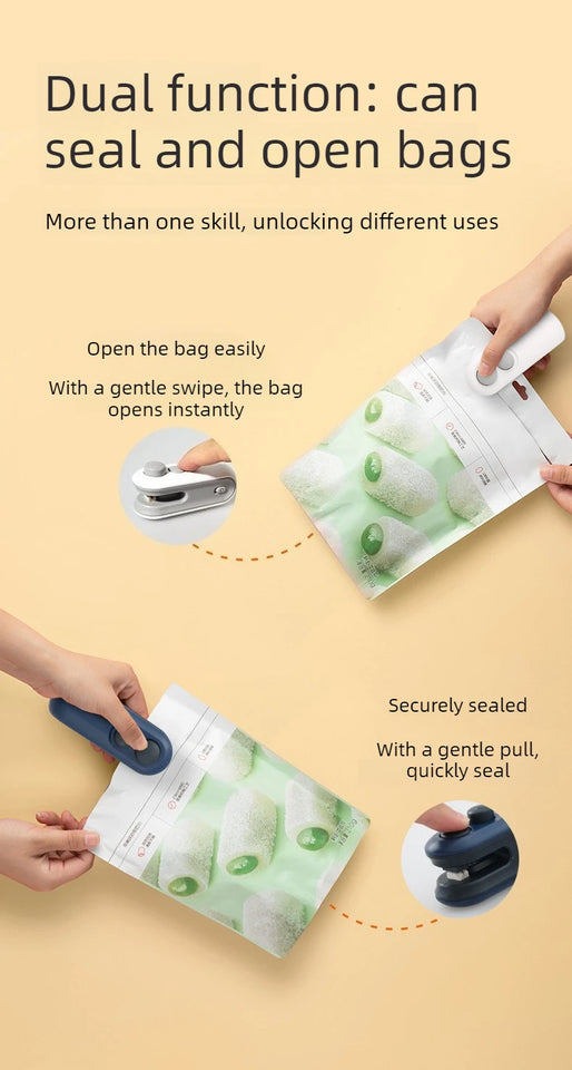 Sealing machine, small household hand press sealing device, mini portable snack moisture-proof plastic bag heat sealing machine