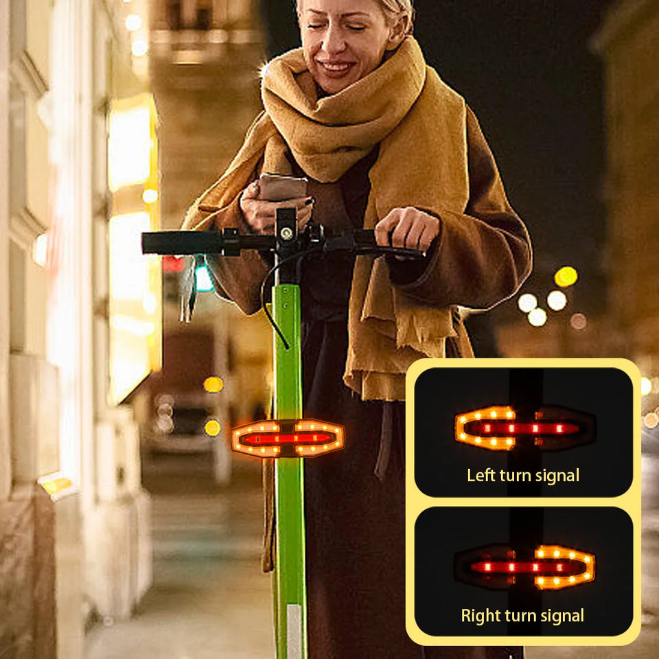 Electric Scooter Turning Signal Tail Light USB Rechargable with Remote Control Warning Lamp LED Waterproof for M365 Pro 2 MI 4