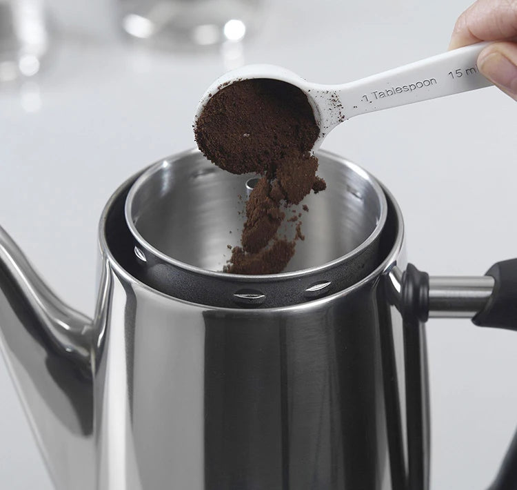 Electric Percolator 1.8L 12Cup Italian Coffee Maker Stainless Steel Quick Heating Reusable Filter Basket Fast Brew Home Office