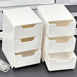 Chic 3-Tier Desk Organizer with Drawers - Ideal for Office Supplies, Jewelry & Cosmetics Storage - Portable Divider Box