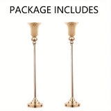 Wedding Centerpiece Vase, Floor Vase - 32.5 Inch Multi-Purpose Metal Vase for Party Events, Christmas and Halloween Decorations