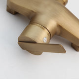 KEMAIDI Antique Brass Bathtub Basin Sink Mixer Tap Single Handle Wall Mounted 360 Rotated Bathroom Basin Sink Mixer Faucet