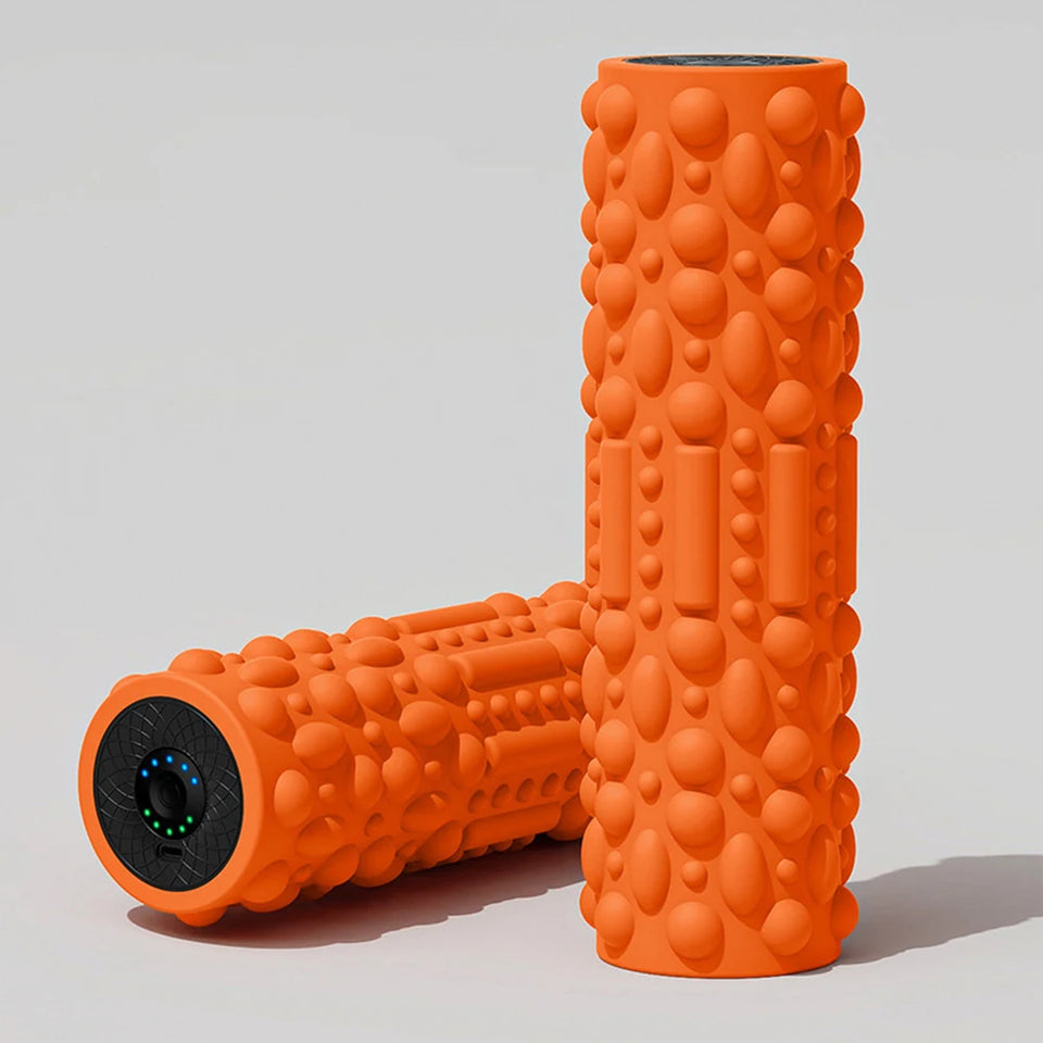 Electric Vibrating Foam Roller Massage Column Rechargeable Muscle Roller 5 Modes Tissue Massager for Bodybuilding