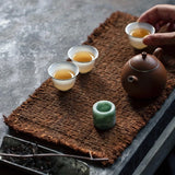 Tea mat, pure handmade plant table runner, pure cotton, thick coarse dry soaking, retro wabi-sabi tea ceremony accessories