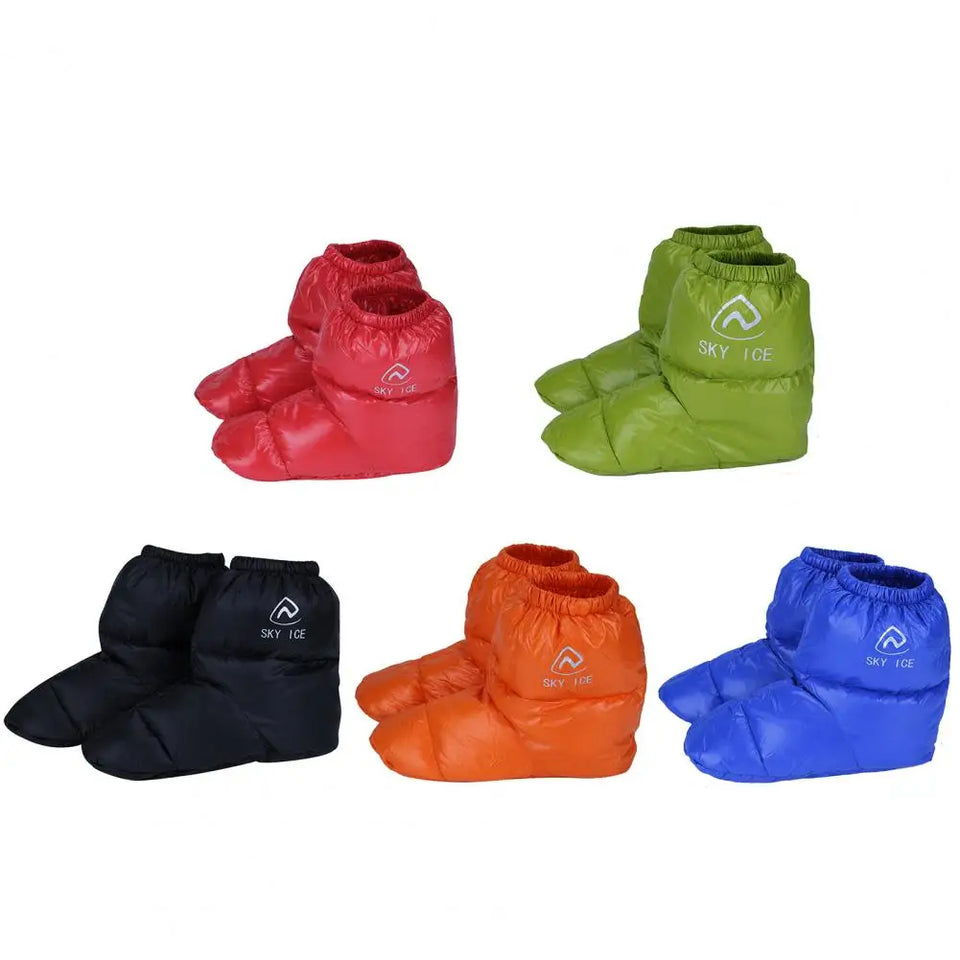 1 Pair Practical Warm Foot Covers Lightweight Shoe Covers Anti-scratch Windproof Winter Warm Down Footwear