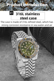 ADDIESDIVE Fashion GMT Watch for Men Super Luminous AD2050 Wristwatches Luxury Luminous 20Bar Diving Stainless Steel Man Watches