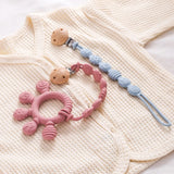 1PC Baby Silicone Teether Toys BPA Free Silicone Finger Ring Pacifier Chain Soothing Teething Toys For Newborn Teething Gifts
