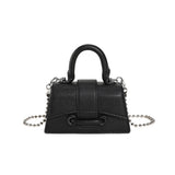 Women Mini Handbag Korean Style Chic Solid Texture Chain Crossbody Bag Ladies Summer High-Grade New Lipstick Commuter Bags