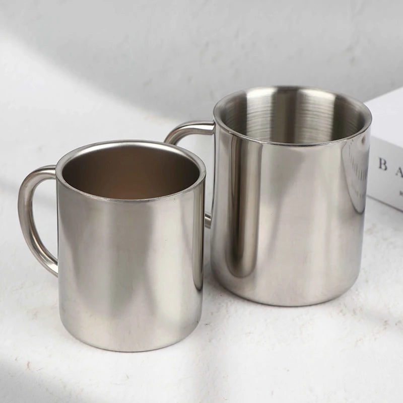 Travel Tumbler Jug Children's Milk Tea Cups Office Water Mug Double Wall 304 Stainless Steel Coffee Mug Without Lid Portable Cup