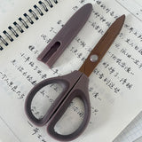 KOKUYO SAXA Curved Scissors for Effortless Cutting Non-stick Fluorine/Titanium Coated Safety Round Tip Portable Safe Craft Tools