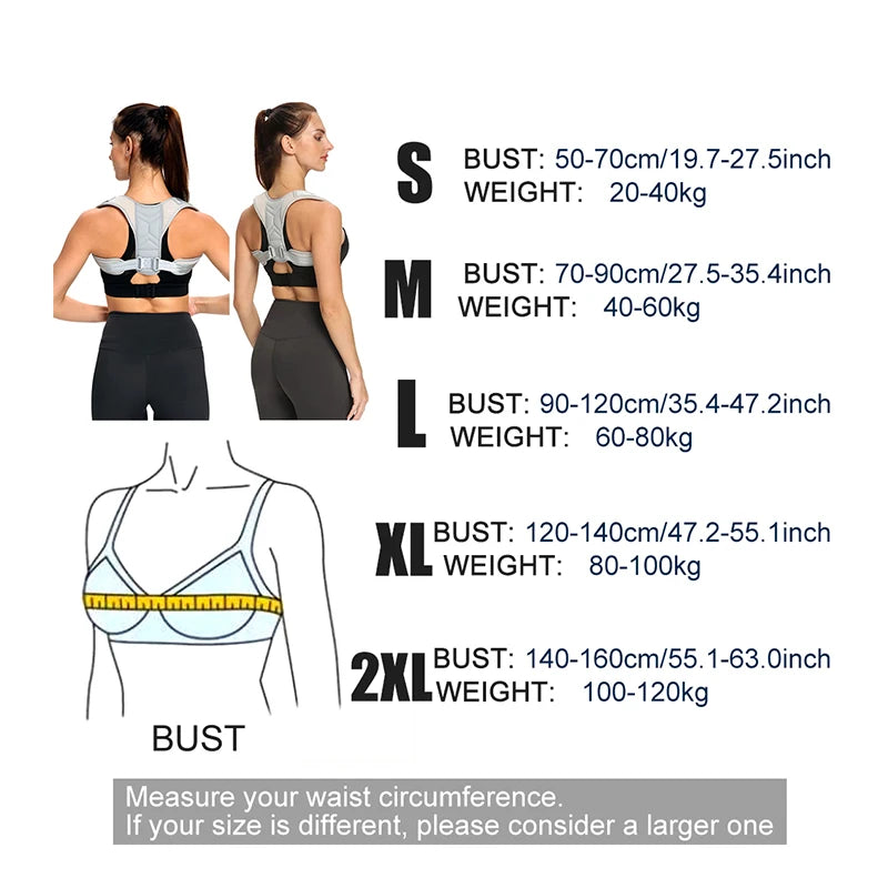 1pcs Back Posture Corrector Neck Brace Training Equipment Home Office Man Woman Postura Shoulder Support Correction Belt