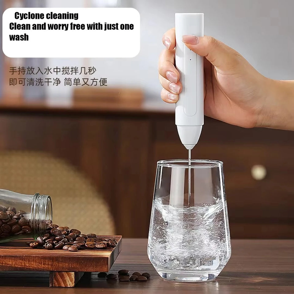1 electric coffee frother, milk frother, egg beater, handheld 3-speed rechargeable cream maker, 3-speed kitchen mixer