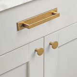 Antique Brass Cabinet Knobs Drawer Handles Zinc Alloy Pulls Mid-Century Modern Hardware for Kitchen and Bathroom Cupboard
