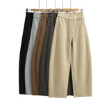 Street Sle High Waist Wide Leg Sport Pants Women's Casual Loose Straight Leg Trousers Coffee Color Trendy Spring Autumn