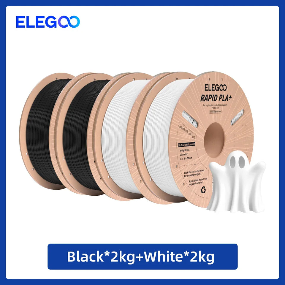 ELEGOO RAPID PLA+ Filament 1.75mm, 3D Printer Filament, Support 30-600mm/s Printing Speed, Compatible with Most FDM 3D Printers