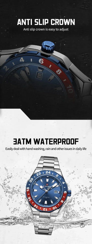 Naviforce 9249 High Quality Sports Casual Mens Watch Business Stainless Steel Quartz Wristwatches Male Clock Reloj Hombre