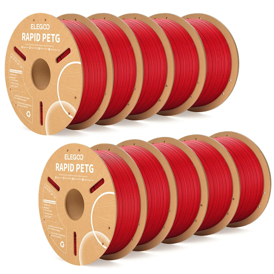 ELEGOO Rapid PETG Filament 1.75mm 1KG,High Speed 30-600mm/s 3D Printer Filament 1kg Fits for Most FDM 3D Printers