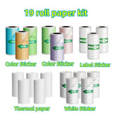 New 10 Roll Sticker Paper for Mini Printer Label Sticker Paper Color Thermal Paper Width for Label Maker Printers Photo Printing