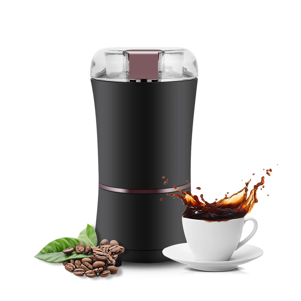 Black Fast-even Grinding Spice Grinders 400W Coffee Grinders for Grinding Coffee Beans Herbs Spices for Grinding Nuts Seeds