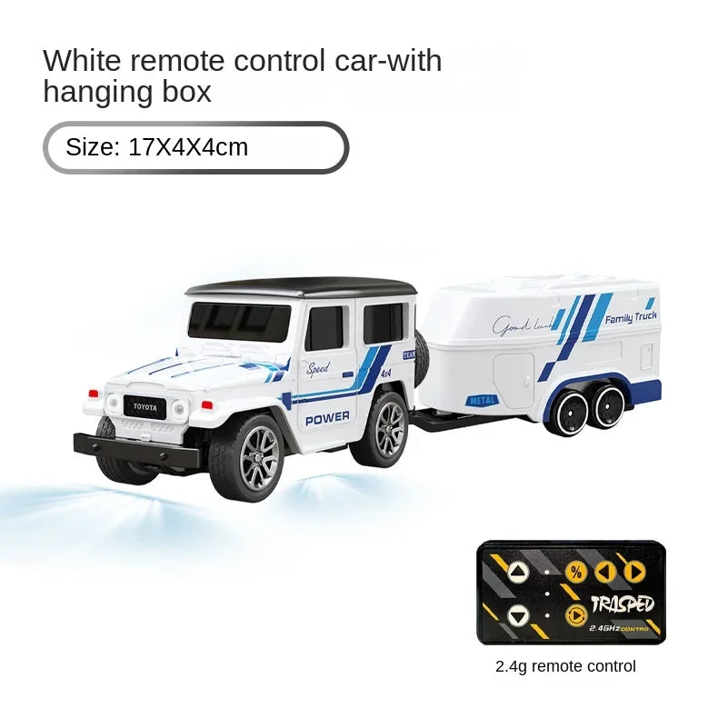 J40Small Mini Remote Control Alloy Birthday Gift Toy Car Model with Lights and Hanging Box for Boys