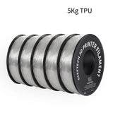 GEEETECH 5Rolls 3D TPU Flexible Filament TPU material 1.75mm Plastic Vacuum Packaging, Non-Toxic High Quality Safe,fast ship