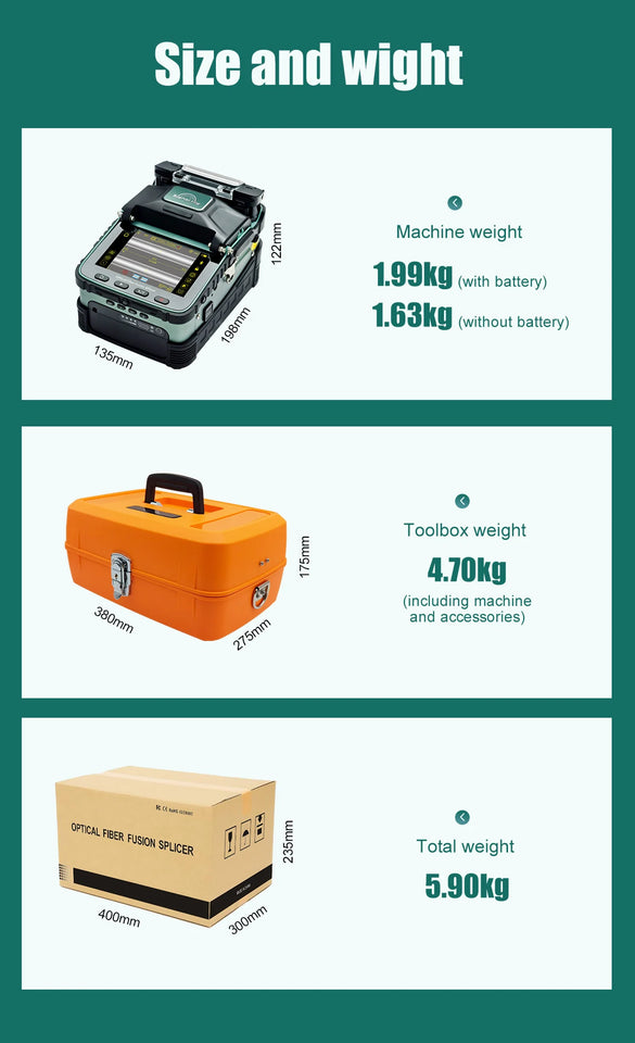 Signalfire AI-9 AI-5 Pro AI-6C+ AI-6A+ AI-20 AI-30 Multi-language Fiber Optic Splicing Machine Optical Fiber Fusion Splicer