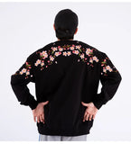 Floral Embroidery Unisex Pullovers Sweatshirt For Men Loose Fit Autumn Quality Cotton Fashion Casual Oversized Luxury Pull Homme