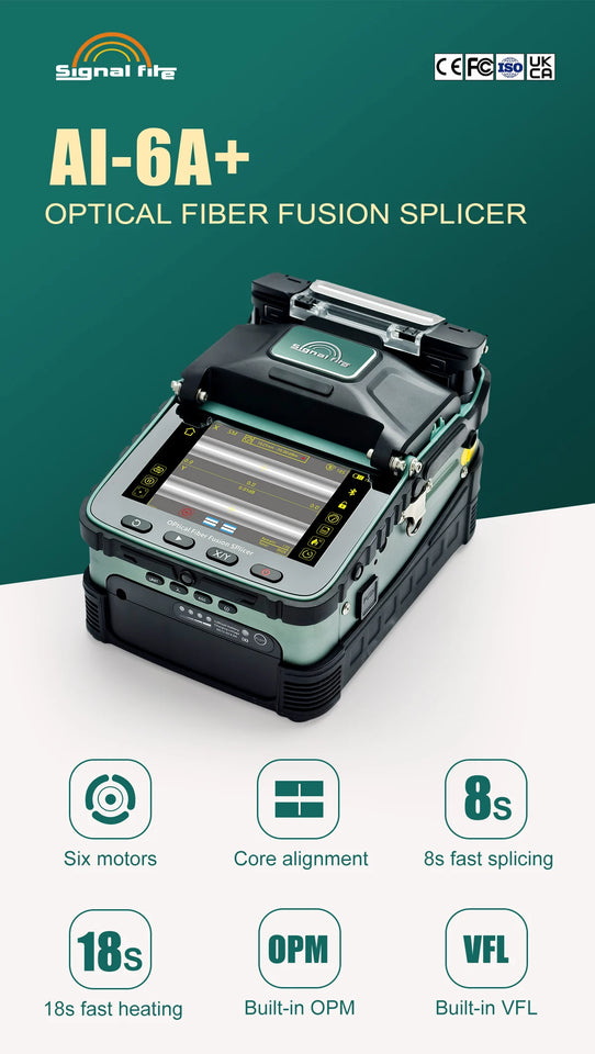 Signalfire AI-9 AI-5 Pro AI-6C+ AI-6A+ AI-20 AI-30 Multi-language Fiber Optic Splicing Machine Optical Fiber Fusion Splicer