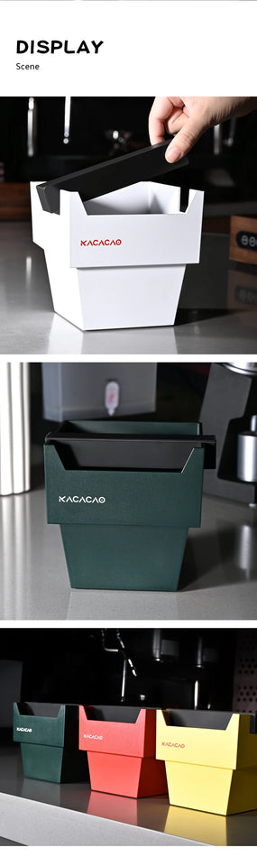 KACACAO Coffee Knock Box Espresso Grounds Container Dump Bin Bucket Anti Slip Powder Beveled Residue Barista Accessories Tools