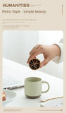Speckled Ceramic Coffee Mug Modern White Frosted Design with Handle Unglazed Base Custom Small for Cafe