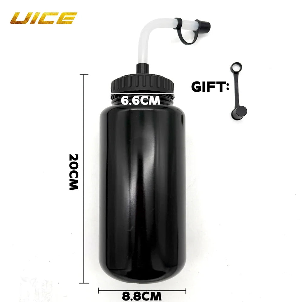 1000ML Ice Hockey Water Bottle BPA Free Bent Pipe Hockey Sports Bottle Hockey Equipment Football Lacrosse Bottles Sports Gear