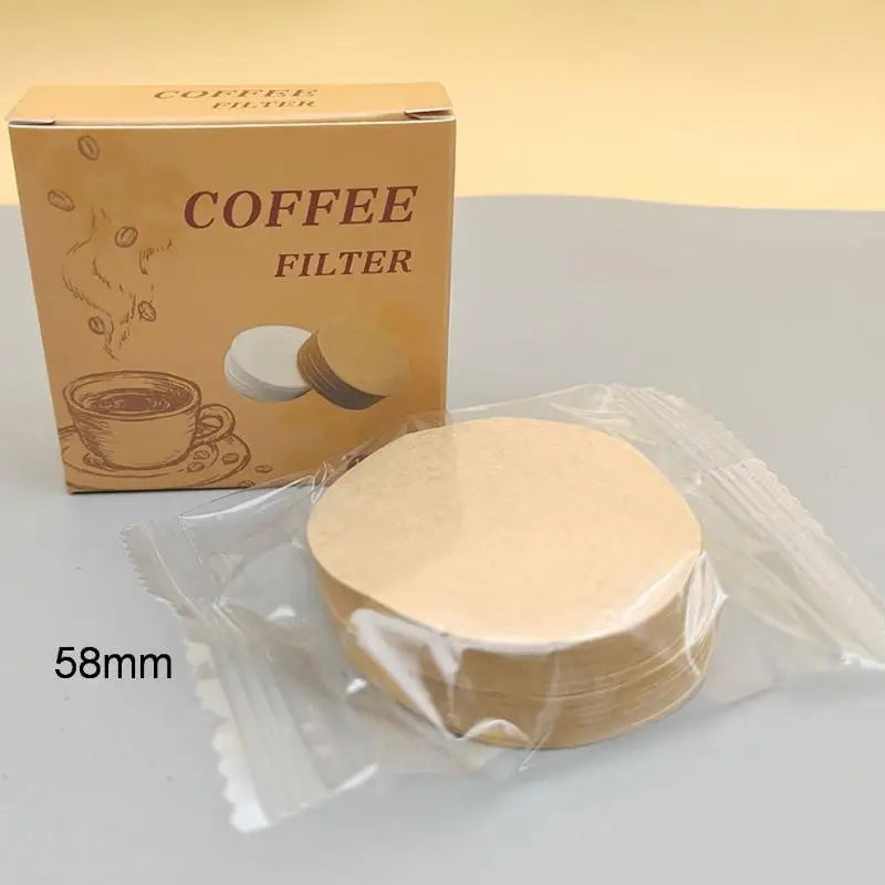 100Pcs Coffee Filter Paper for 51/53/58mm Coffee Handle Filter Powder Bowl Filter Paper Secondary Water Coffee Accesories