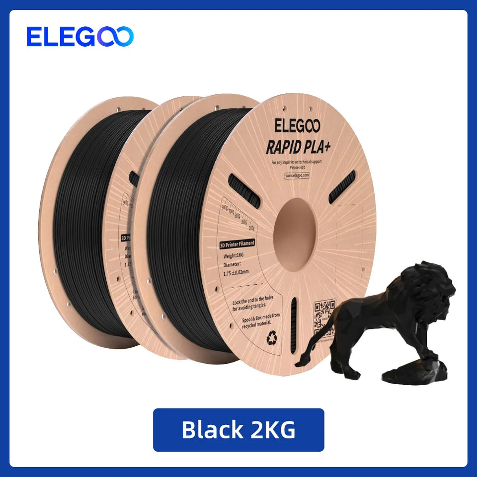ELEGOO RAPID PLA+ Filament 1.75mm, 3D Printer Filament, Support 30-600mm/s Printing Speed, Compatible with Most FDM 3D Printers