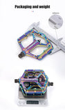 TANKE MTB Pedals Lightweight Aluminum Alloy Non-slip Bicycle Pedal (10 Non-Slip Pins/Side)with Grease&Bearing Bike pedal TP-50
