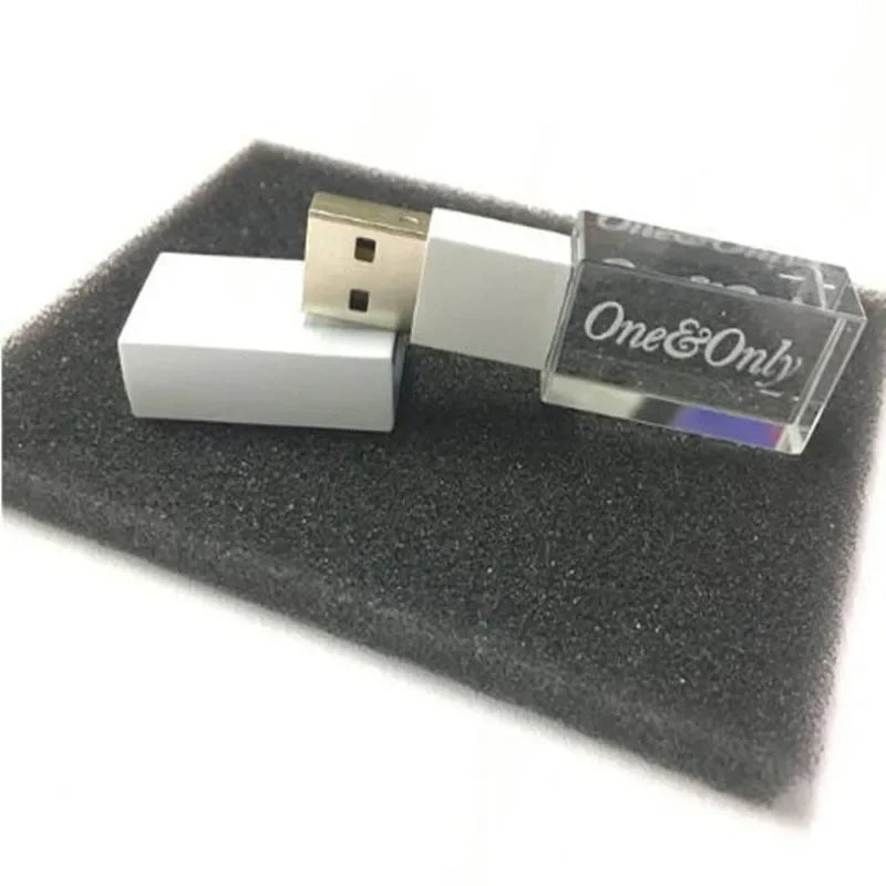Free Custom LOGO Color Metal Crystal USB2.0/3.0 High-speed Flash Drive 4GB 8GB 16GB 32GB 64GB 128GB