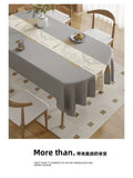 Square Printing Tablecloth No Wash Oil Proof Waterproof and Heat-resistant PVC Table Mat Home Banquet Coffee Table Decoration