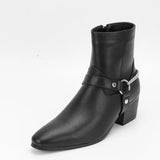 Fashion Men's Boots Designer Mid-Calf High Heel Boot 2025New Chelsea Boots Luxury Leather Boots for Men Big Size47 Botas Hombre