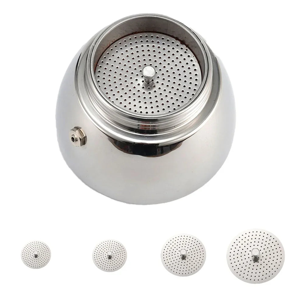 1/2/3/6/9/12cup Filter Moka Pot Espresso Tamper Filter Pressed Powder Reducing Filter For Mocha Pot Coffee Pot Kitchen Accessory