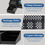 Bathroom Countertop Organizer With Drawers Cologne Organizer For Men, Cologne Holder For Dresser, Perfume Stand,