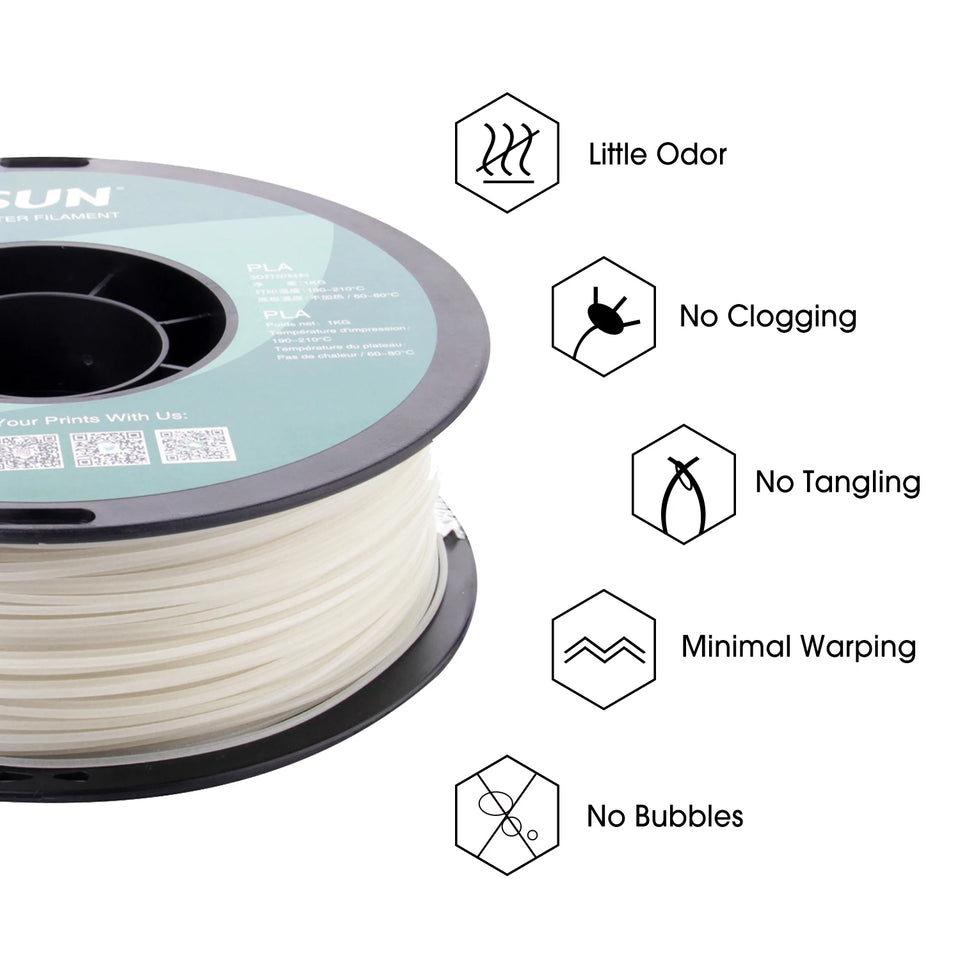 eSUN PLA Filament 1.75mm Glow in the Dark PLA 3D Printer Material 1KG Spool Luminous 3D Printing Filament for 3D Printer