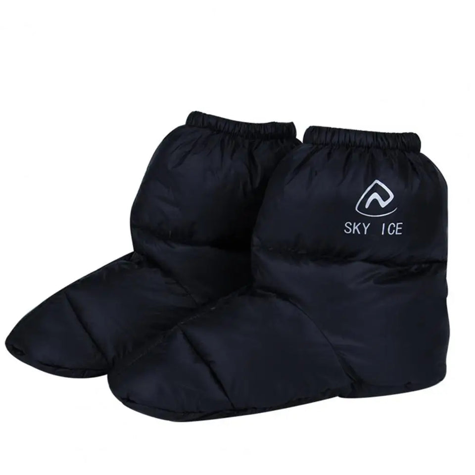1 Pair Practical Warm Foot Covers Lightweight Shoe Covers Anti-scratch Windproof Winter Warm Down Footwear