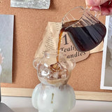 Restaurant Bear Shape Glass Cups, Cute Cartoon Animal Transparent Juice Cups for Children,Office Coffee Mugs Party Water Jar
