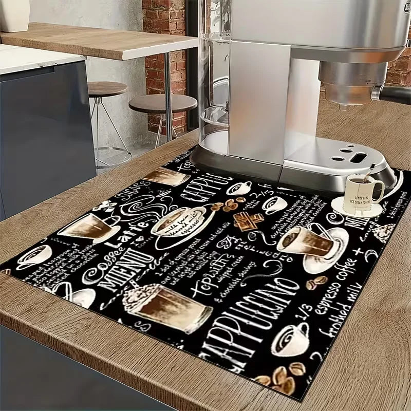 Minimally Styled Coffee Machine Mat and Anti Slip Mat Kitchen Mat Kitchen Water and Anti Slip Mat Mat Kitchen Dining Mats