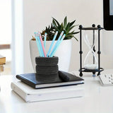 1pc Creative Tire Shaped Pen Holder School Stationery Supplies Pencil Holder Storage Bucket Unique Office Desk Organizer