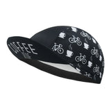 Black Cycling Cap Funny Road Bicycle Hat Cartoon Bike Headwear Men and Women Coffee & Beer Gorra Ciclismo