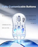 GravaStar Mercury M2 Wireless Gaming Mouse 26000 DPI PAW3395DM Sensor 79g Lightweight Hollowed-Out Design 5 Programmable Buttons