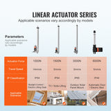 SucceBuy 12V Linear Actuator 150MM 300MM 500MM 1000N Electric Linear Motor Controller Homeuse with Mounting Bracket IP54 Protect